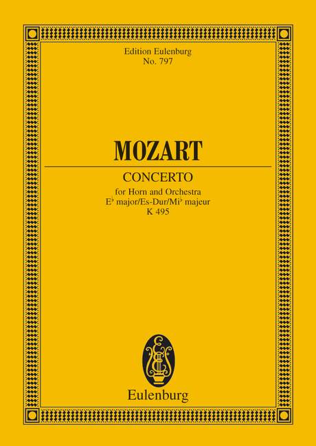 Mozart: Horn Concerto No. 4 Eb major KV 495 (Study Score) published by Eulenburg